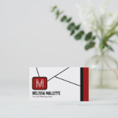 Visitekaartjes voor koele monogram (Staand voorkant)