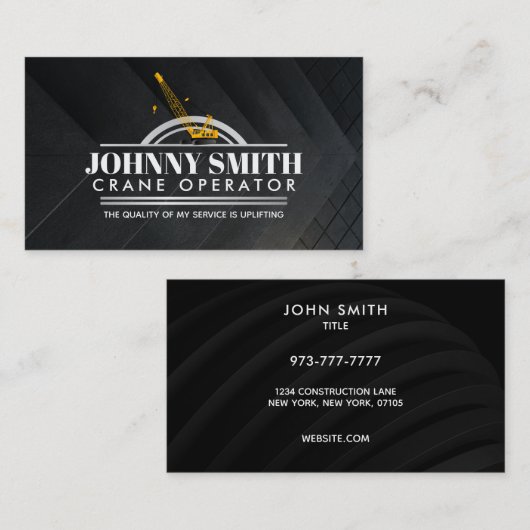 Visitekaartjes voor kraanbedieningspaneel (Voorkant / Achterkant)