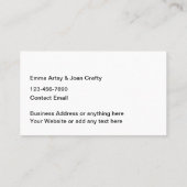 Visitekaartjes voor kunst en ambacht (Achterkant)