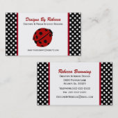 Visitekaartjes voor Ladybug en Polka Dots (Voorkant / Achterkant)