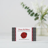 Visitekaartjes voor Ladybug en Polka Dots (Staand voorkant)