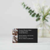 Visitekaartjes voor landelijk Westerne Koe 3 (Staand voorkant)