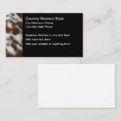 Visitekaartjes voor landelijk Westerne Koe 3 (Voorkant / Achterkant)