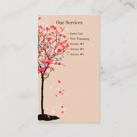 Visitekaartjes voor landschapsarchitecten (Achterkant)