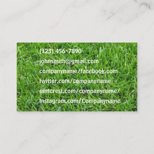 Visitekaartjes voor landschapsarchitectuur (Achterkant)