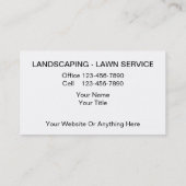 Visitekaartjes voor landschapsarchitectuur (Achterkant)