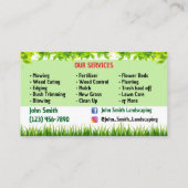 Visitekaartjes voor landschapsarchitectuur (Achterkant)