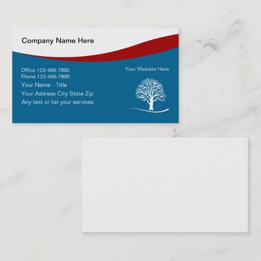 Visitekaartjes voor landschapsarchitectuur (Voorkant / Achterkant)