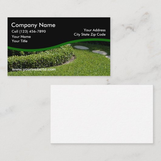 Visitekaartjes voor landschapsarchitectuur (Voorkant / Achterkant)