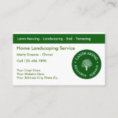 Visitekaartjes voor landschapsarchitectuur (Voorkant)