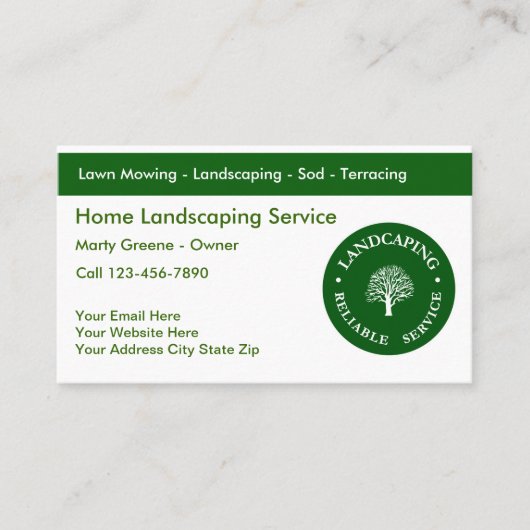 Visitekaartjes voor landschapsarchitectuur (Voorkant)