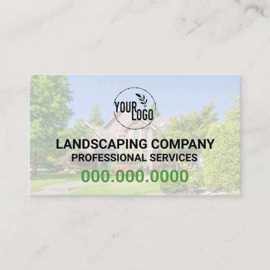 Visitekaartjes voor landschapsarchitectuur met fot (Voorkant)