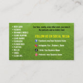 Visitekaartjes voor landschapsonderhoud (Achterkant)