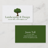 Visitekaartjes voor landschapsontwerp en graszorg (Voorkant / Achterkant)