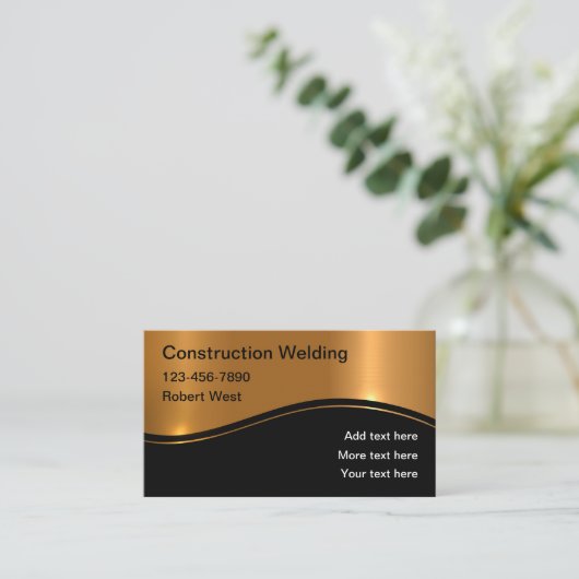 Visitekaartjes voor lassen (Staand voorkant)