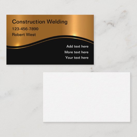 Visitekaartjes voor lassen (Voorkant / Achterkant)