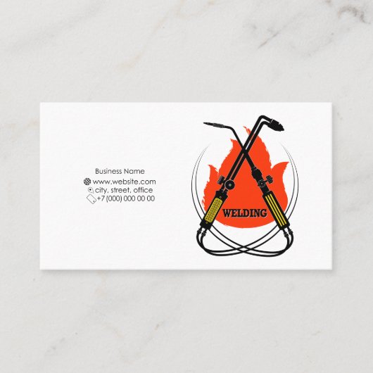 Visitekaartjes voor lassen en lassen (Voorkant)