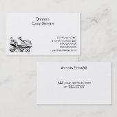 Visitekaartjes voor Lawn Service (Voorkant / Achterkant)