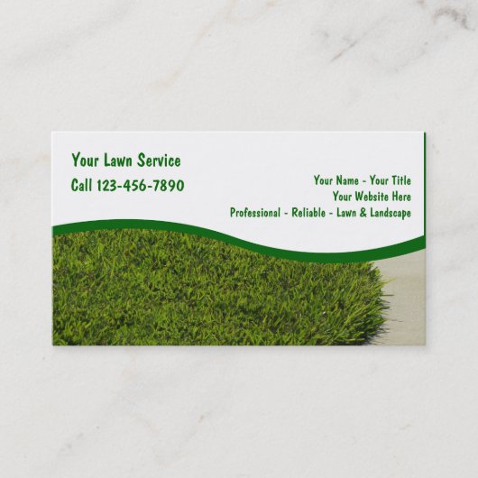 Visitekaartjes voor Lawn Service (Voorkant)
