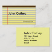 Visitekaartjes voor Legal Pad Designer (Voorkant / Achterkant)