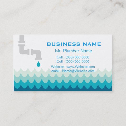 Visitekaartjes voor leidingbuizen - 100 (Voorkant)