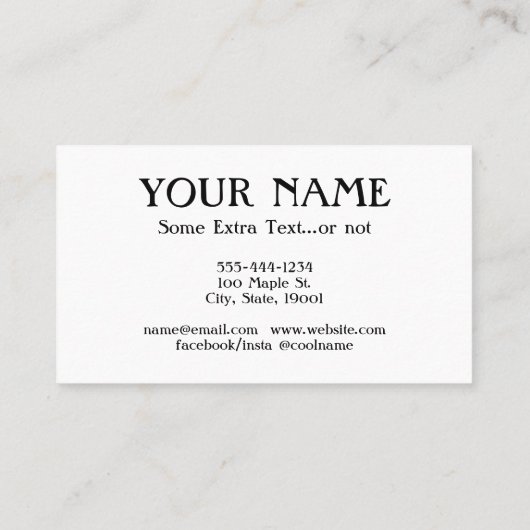 Visitekaartjes voor lessen in het Frans (Achterkant)