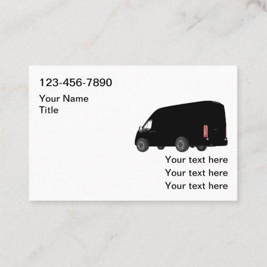 Visitekaartjes voor levering of thuisdiensten (Achterkant)