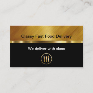 Visitekaartjes voor levering van Classy Food