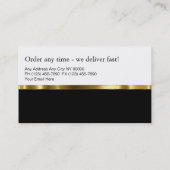 Visitekaartjes voor levering van Classy Food (Achterkant)