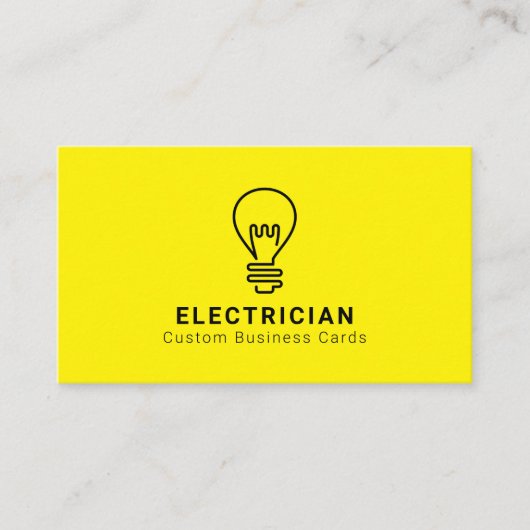 Visitekaartjes voor lichte elektrische lampen (Voorkant)