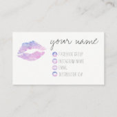 Visitekaartjes voor lila Waterverf (Achterkant)