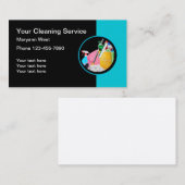 Visitekaartjes voor lokale reinigingsservice (Voorkant / Achterkant)