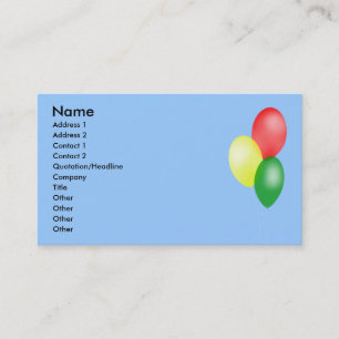Visitekaartjes voor luchtballonnen