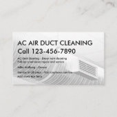 Visitekaartjes voor luchtkanaalreiniging (Voorkant)