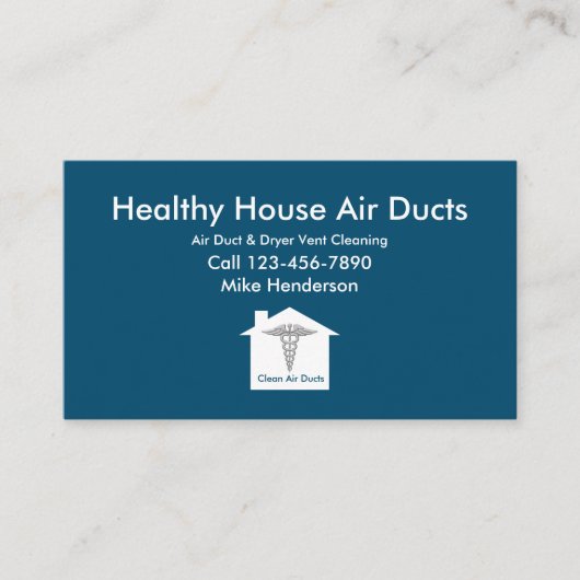 Visitekaartjes voor luchtkanaalreiniging (Voorkant)