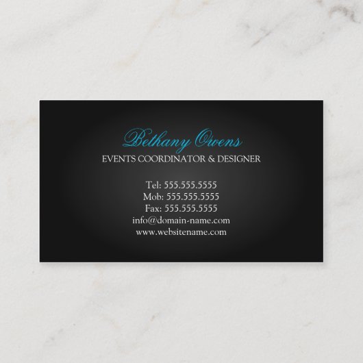 Visitekaartjes voor Luxury Event Planner (Achterkant)