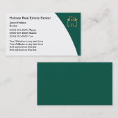 Visitekaartjes voor makelaars in onroerend goed (Voorkant / Achterkant)