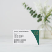 Visitekaartjes voor makelaars in onroerend goed (Staand voorkant)