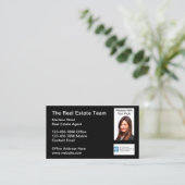 Visitekaartjes voor makelaars in onroerend goed (Staand voorkant)