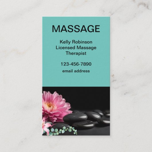 Visitekaartjes voor massagetherapie Aanstelling (Voorkant)