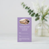 Visitekaartjes voor massagetherapie Aanstelling Afsprakenkaartje (Staand voorkant)