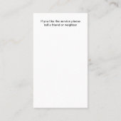 Visitekaartjes voor massagetherapie Aanstelling Afsprakenkaartje (Achterkant)