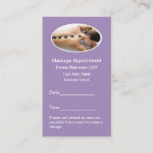 Visitekaartjes voor massagetherapie Aanstelling Afsprakenkaartje (Voorkant)