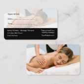 Visitekaartjes voor massagetherapie Aanstelling Afsprakenkaartje (Voorkant / Achterkant)