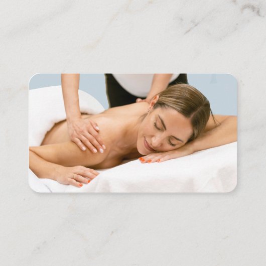 Visitekaartjes voor massagetherapie Aanstelling Afsprakenkaartje (Achterkant)
