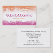 Visitekaartjes voor massagetherapie met Extreme Gr (Voorkant / Achterkant)