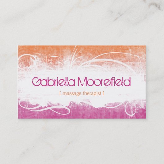 Visitekaartjes voor massagetherapie met Extreme Gr (Voorkant)