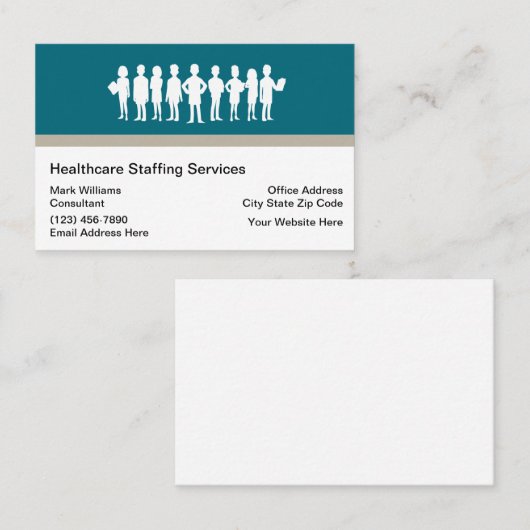 Visitekaartjes voor medisch personeel (Voorkant / Achterkant)