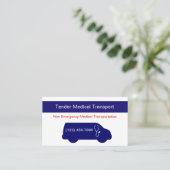 Visitekaartjes voor medisch vervoer (Staand voorkant)