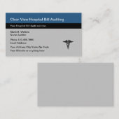 Visitekaartjes voor medische accountantscontrole (Voorkant / Achterkant)